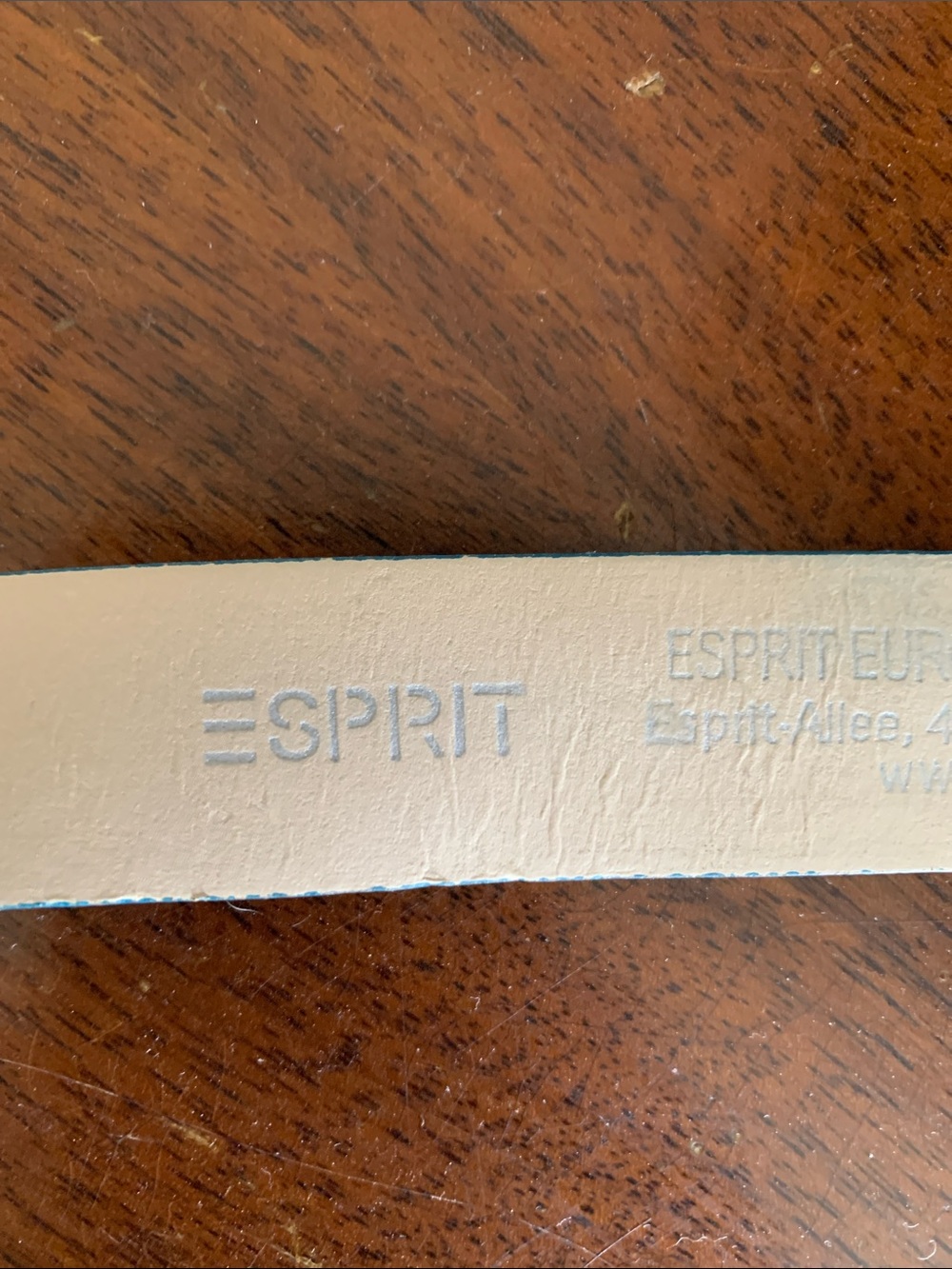 Esprit Teal Blue Leather Belt with Silver-Tone Buckle - Picture 2 of 8